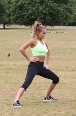 CHLOE GOODMAN Working Out at a Park in London 01/03/2016