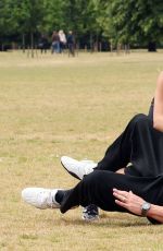CHLOE GOODMAN Working Out at a Park in London 01/03/2016