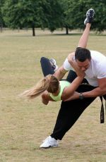 CHLOE GOODMAN Working Out at a Park in London 01/03/2016