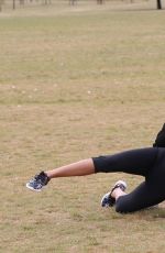 CHLOE GOODMAN Working Out at a Park in London 01/03/2016