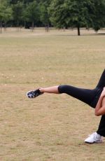 CHLOE GOODMAN Working Out at a Park in London 01/03/2016