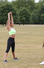 CHLOE GOODMAN Working Out at a Park in London 01/03/2016