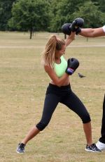 CHLOE GOODMAN Working Out at a Park in London 01/03/2016