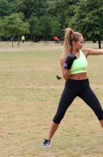 CHLOE GOODMAN Working Out at a Park in London 01/03/2016