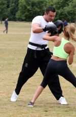 CHLOE GOODMAN Working Out at a Park in London 01/03/2016