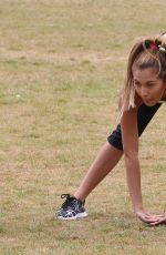 CHLOE GOODMAN Working Out at a Park in London 01/03/2016