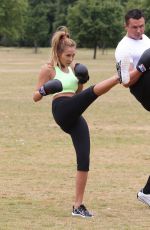 CHLOE GOODMAN Working Out at a Park in London 01/03/2016