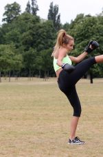 CHLOE GOODMAN Working Out at a Park in London 01/03/2016
