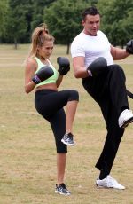 CHLOE GOODMAN Working Out at a Park in London 01/03/2016
