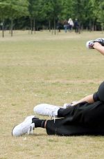 CHLOE GOODMAN Working Out at a Park in London 01/03/2016