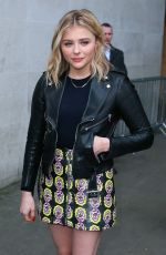 CHLOE MORETZ Arrives at BBC Radio One Studios in London 01/21/2016