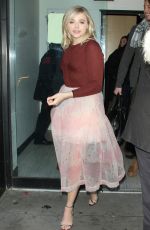 CHLOE MORETZ Arrives at Good Morning America 01/05/2016