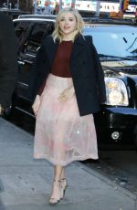 CHLOE MORETZ Arrives at Good Morning America 01/05/2016