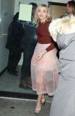 CHLOE MORETZ Arrives at Good Morning America 01/05/2016