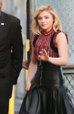 CHLOE MORETZ Arrives at Limmy Kimmel Live! in Hollywood 01/13/2016