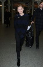 CHLOE MORETZ Arrives in London from Paris 01/20/2016