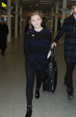 CHLOE MORETZ Arrives in London from Paris 01/20/2016