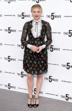 CHLOE MORETZ at The 5th Wave Photocall in London 01/21/2016