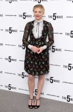 CHLOE MORETZ at The 5th Wave Photocall in London 01/21/2016