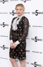 CHLOE MORETZ at The 5th Wave Photocall in London 01/21/2016