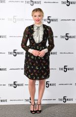 CHLOE MORETZ at The 5th Wave Photocall in London 01/21/2016