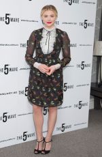 CHLOE MORETZ at The 5th Wave Photocall in London 01/21/2016