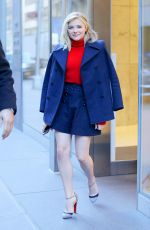 CHLOE MORETZ Leaves SiriusXM Radio in New York 01/05/2016
