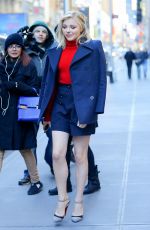 CHLOE MORETZ Leaves SiriusXM Radio in New York 01/05/2016