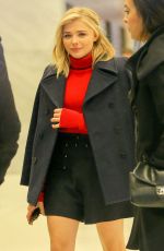 CHLOE MORETZ Leaves SiriusXM Radio in New York 01/05/2016