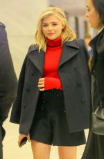 CHLOE MORETZ Leaves SiriusXM Radio in New York 01/05/2016