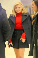 CHLOE MORETZ Leaves SiriusXM Radio in New York 01/05/2016