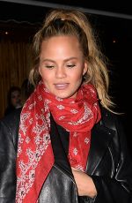 CHRISSY TEIGEN Leaves Nice Guy in West Hollywood 01/23/2016