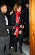 CHRISSY TEIGEN Leaves Nice Guy in West Hollywood 01/23/2016