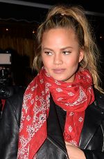 CHRISSY TEIGEN Leaves Nice Guy in West Hollywood 01/23/2016