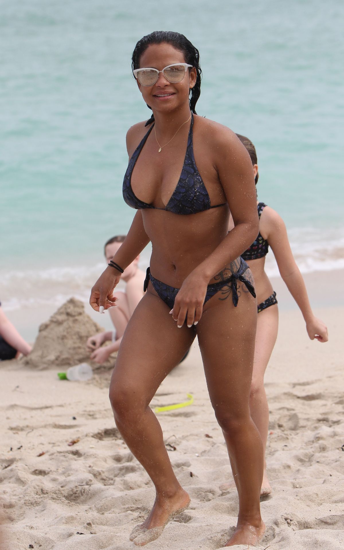 CHRISTINA MILIAN in Bikini at a Beach in Miami 01/03/2016.