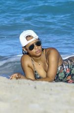 CHRISTINA MILIAN in Swimsuit at a Beach in Miami 01/04/2016