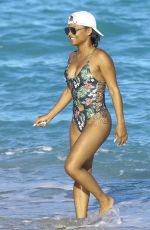 CHRISTINA MILIAN in Swimsuit at a Beach in Miami 01/04/2016