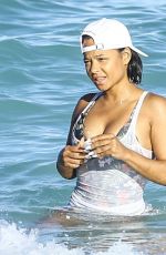 CHRISTINA MILIAN in Swimsuit at a Beach in Miami 01/04/2016