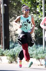 CHRISTINA MILIAN Out Jogging in Studio City 01/25/2016