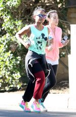 CHRISTINA MILIAN Out Jogging in Studio City 01/25/2016