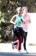 CHRISTINA MILIAN Out Jogging in Studio City 01/25/2016