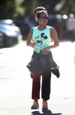 CHRISTINA MILIAN Out Jogging in Studio City 01/25/2016