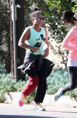CHRISTINA MILIAN Out Jogging in Studio City 01/25/2016