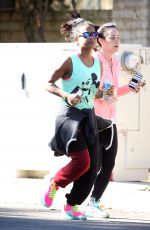 CHRISTINA MILIAN Out Jogging in Studio City 01/25/2016