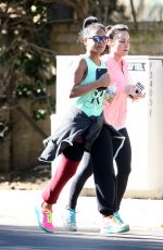 CHRISTINA MILIAN Out Jogging in Studio City 01/25/2016