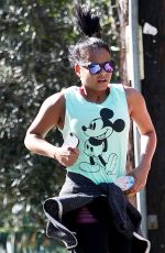 CHRISTINA MILIAN Out Jogging in Studio City 01/25/2016