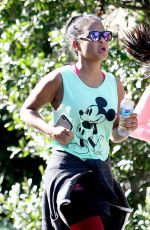 CHRISTINA MILIAN Out Jogging in Studio City 01/25/2016