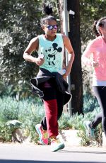 CHRISTINA MILIAN Out Jogging in Studio City 01/25/2016