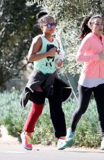 CHRISTINA MILIAN Out Jogging in Studio City 01/25/2016