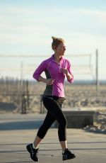 CLAIRE DANES Out Jogging in Santa Monica 01/28/2016